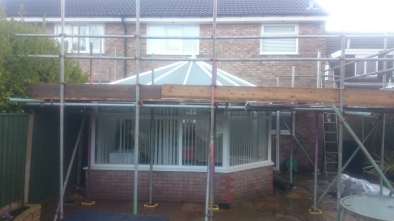 Old conservatory roof
