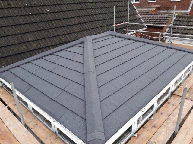 Brand new tiled roof