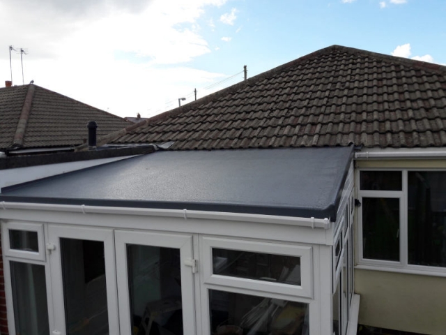 New GRP fiber glass roof St. Annes