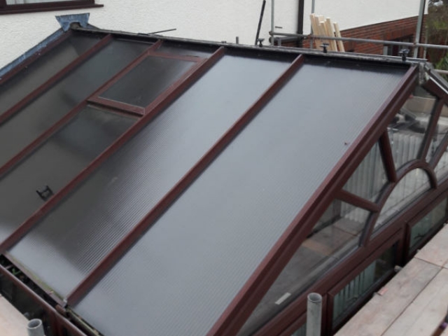 Old conservatory roof